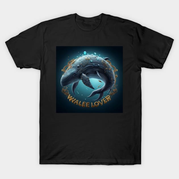 Beautiful Whale art for whale lovers T-Shirt by Spaceboyishere